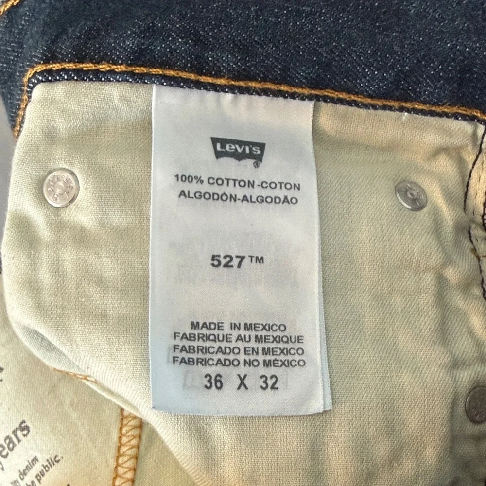 Levi’s 527 Slim Bootcut Jeans 36x32 Dark Wash Men’s Classic Denim